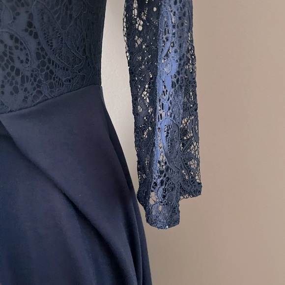 FRANCESCA’S navy blue lace mini dress size M - Picture 14 of 16
